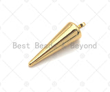 3D Gold/Silver/Rose Gold Cone Shape Charm, Spike Charm, Jewelry Supplies, DIY Jewelry, Spike Necklace Bracelet Earring Charm, sku#Y304 Bestbeads&Beyond