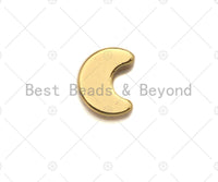 5pc Dainty Cresent Moon Shape Spacer Beads, Gold/Silver/Rose Gold/Black Moon Beads, 3x7mm, sku#Y308