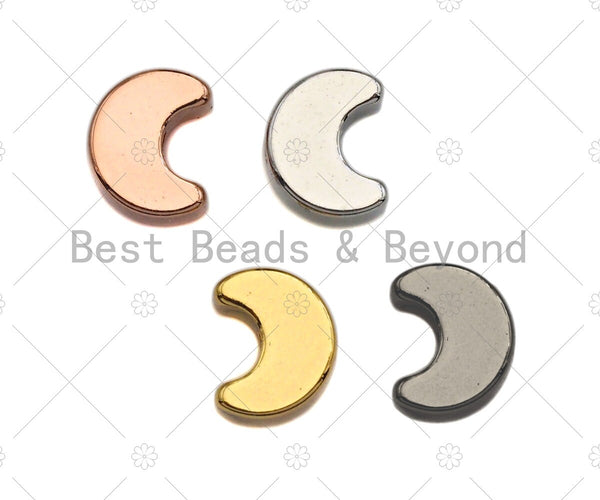 5pc Dainty Cresent Moon Shape Spacer Beads, Gold/Silver/Rose Gold/Blac –  Bestbeads&Beyond