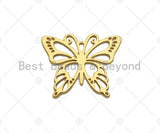 18K Gold Butterfly Frame Shaped Pendant/Charm, Butterfly pendant Charm for bracelet necklace earrings, minimalist jewelry, 26x21mm,sku#Y314