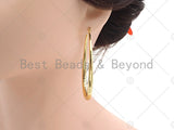 Oval Hoop Earrings, Statement Hoops, Hoops Earring gift for her, sku#J296 Bestbeads&Beyond