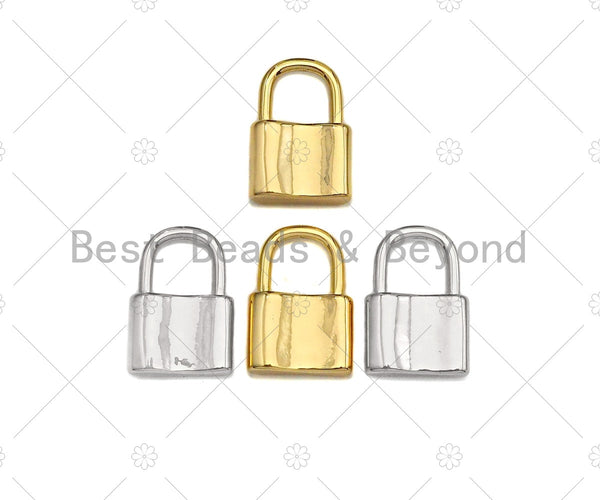 18k Shiny Gold Padlock Charms, Dainty Lock Charms, Padlock Pendant, Gold Charm, Gold Pendant, Padlock Necklace Charms, 10x15mm, Sku#LK06