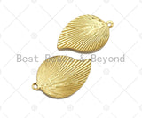 Brushed Gold Leaf Shape Charm/Pendant,  Thin Leaf Shape Charm, Gold Pendant, Gold plated charm, 15x23mm, Sku#Y326 Bestbeads&Beyond