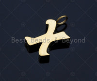 Gold Initial Charm, Gold Alphabet Pendant Bead, Old English Font Style Alphabet Letter Charm, Initials for Bracelet/Necklace,15mm,sku#Y302
