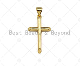 18k Gold Plated Cross Shape Charms, Gold Cross Charms, Cross Pendant, Gold Pendant, Cross Necklace Charms, 9x17/12x22/15x26mm, Sku#LK148