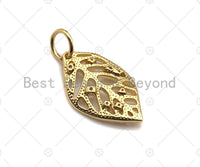 Leaf Shape Charms, Gold Silver Rose Gold Leaf Charms, Leaf Pendant, Leaf Necklace Charms, 10x16mm, Sku#Y338