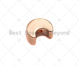 5pc Dainty Cresent Moon Shape Spacer Beads, Gold/Silver/Rose Gold/Black Moon Beads, 3x7mm, sku#Y308
