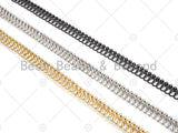 High Quality Hand Made Fancy Linked Chain, 18K Real Gold Plated Chain, Wholesale bulk Chain, 4x7mm, sku#M301