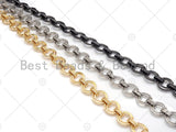 High Quality Hand Made Double Cirle Chain, 18K Real Gold Plated Chain, Gold Filled Chain, Wholesale bulk Chain, 13x13mm, sku#M302
