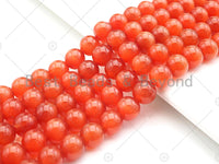 Cat's Eye Pink/Red Round Beads, 6mm/8mm/10mm/12mm Smooth Round, 15.5'' Full Strand, Sku#UA163