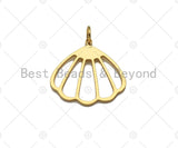 18K Gold Frame Shell Shaped Pendant/Charm, Fan Shell Shape Charm, Minimalist Jewelry, Jewelry making findings,20x19mm,sku#Y316