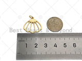 18K Gold Frame Shell Shaped Pendant/Charm, Fan Shell Shape Charm, Minimalist Jewelry, Jewelry making findings,20x19mm,sku#Y316