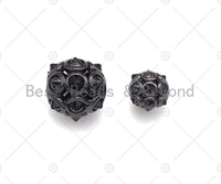 Black CZ Pave Spike Ball beads, 8mm/10mm Pave spacer ball, Men's Jewelry Beads, sku#Y335