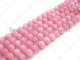 Special Cut Cat's Eye Pink Round Faceted Beads, 6mm/8mm/10mm/12mm Round Faceted, 15.5'' Full Strand, Sku#UA195