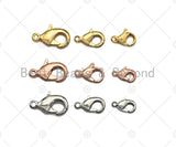 5pc/10pcs Simple Lobster Claw Clasp,Gold/Silver/Black/Rose gold color Lobster claw clasp, 10mm/12mm/15mm, sku#JL14 Bestbeads&Beyond