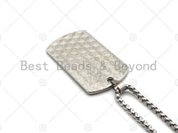 LA Lakers Dog Tag Pendant Stainless Steel Silver Chain Necklace-Men's Necklace - Men's Necklace Pendant , SKU#L343 Bestbeads&Beyond