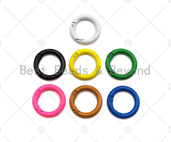 High Quality Enamel Spring Gate, Round Carabiner Clasp, Snap Clip Trigger Clasp, Spring Buckle for Chain Purse Key Jewelery, 25mm, sku#K135 Bestbeads&Beyond