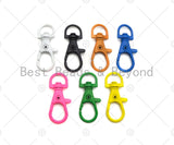 Colorful Enamel Teardrop Shape Clasp, Black/Yellow/Pink/White/Blue/Green/Brown Lobster Clasp, 13x35mm, Sku#K137