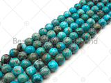 Natural Blue Angelite, 6mm/8mm/10mm/12mm Round Smooth Angelite, Color Enhanced Blue Angelite, SKU#U1012