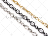 High Quality Hand Made Oval donut Ring Chain, 18K Real Gold Plated Chain, Wholesale bulk Chain, 9x13mm,sku#M304