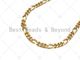 18" Gold 6mm Flat Figaro Chain Necklace, Gold Filled Ready To Wear Chain Necklace, Chain Necklace, sku#LD17
