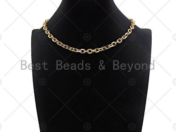 18" Gold Filled Chunky Oval Link Chain Necklace, Gold Filled Ready To Wear Chain Necklace, Ready to wear w/Lobster Clasp, 7x9mm,sku#LD18