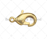 5pc/10pcs Simple Lobster Claw Clasp,Gold/Silver/Black/Rose gold color Lobster claw clasp, 10mm/12mm/15mm, sku#JL14 Bestbeads&Beyond