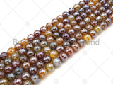 Mystic Golden Brown Faceted Fire Agate Beads, 6mm/8mm/10mm/12mm Silver Plated Fire Agate, 15.5'' Full Strand, SKU#UA207
