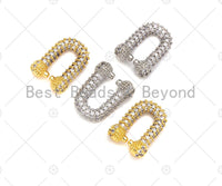 Fully CZ Micro Pave U Shape Connector links for Chains, Connector Link, Easy hook Clasp/Link/Connector, 11.4x13.8mm,sku#N53