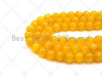 Special Cut Yellow Cat's Eye Round Faceted Beads, 6mm/8mm/10mm/12mm Round Faceted, 15.5'' Full Strand, Sku#UA201