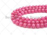 Special Cut Hot Pink Cat's Eye Round Faceted Beads, 6mm/10mm Round Faceted, 15.5'' Full Strand, Sku#UA202
