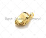 Dainty Gold Skull Head Pendant/Charm,Cubic Zirconia Charm, Necklace Bracelet Charm Pendant,7x14mm, Sku#ML31