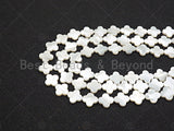 High Quality White Mother of Pearl Smooth Beads,  Clover Quatrefoil Shell Beads, SKU#T155 Bestbeads&Beyond