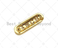 18k Dainty Gold F*CK On Oval Bar Connector/Pendant, Bracelet Necklace Oval Connector,7x23mm,Sku#L464