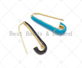 Colorful Enamel Safety Pin earrings, Safety Pin Pendant/Clasp, Enamel Jewlery,Enamel Safety Pin Clasp, Necklace Clasp, 9x29mm,sku#J307 Bestbeads&Beyond