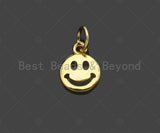 18K Dainty Gold Cute Smiley Face Shape Pendant/Charm,Smiley Face Charm, Necklace Bracelet Charm Pendant,8x10mm, Sku#Z1298