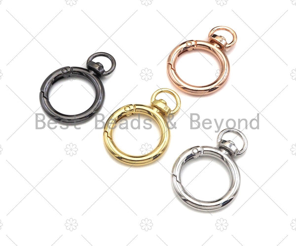 28mm Round Buckle Spring Gate, Gold/Silver/Gunmental/Rose Gold Clasp, Snap Clip Clasp, Spring Buckle for Purse Key Jewelery, sku#H313