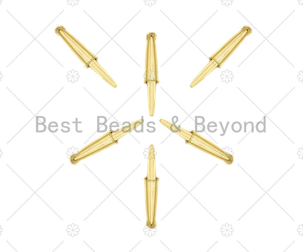 18K Dainty Gold Pen Cap Shape Pendant/Charm, Necklace Bracelet Charm Pendant,9x50mm, Sku#LK268