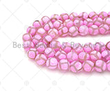 Natural Tibetan Pink Football Agate Beads, Dzi Football Agate Beads, 8mm/10mm/12mm Round Faceted Agate,15.5" Full Strand, Sku#U1114 Bestbeads&Beyond