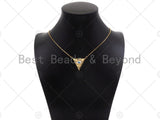 Enamel Evil Eye On Triangle Shape Pendant,18K Dainty Gold Charm, Necklace Bracelet Charm Pendant,26x24mm, Sku#F1372