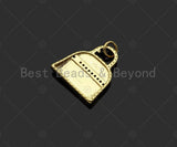 18K Dainty Gold Fashion Bag Shape Pendant/Charm,Gold Bag Medallion Charm, Necklace Bracelet Charm Pendant,18x17mm, Sku#LK232 Bestbeads&Beyond