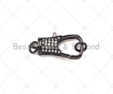 CZ Micro Pave Lobster Clasp/Link Connector with Jump Ring, Pave Lobster Clasp, Diamond Pave Clasp, 20x10mm,Sku#H306