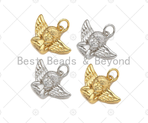 3D Angel Shape Pendant/Charm,Cute Angel Charm, Necklace Bracelet Charm Pendant,19x13mm, Sku#L513