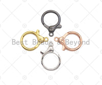 28mm Round Lobster Claw Clasp, Spring Gate, Gold/Silver/Gunmental/Rose Gold Clasp, Snap Clip Trigger Clasp, sku#H311