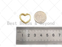 18K Gold Heart Shape Huggie Earring,Earring Hook, Earring Component,18x19mm, Sku#LD60