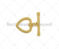 1 Set Round Ring/Heart With Bar Toggle Clasp,Necklace Bracelet Gold Toggle Clasp,21x15mm/20x13mm/20x13mm/20x9mm/16x14mm, Sku#JL25