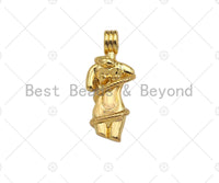 18K Dianty Gold Female Body Shape Pendant/Charm,Femnist Jewelry Charm, Necklace Bracelet Charm Pendant,12x27mm, Sku#LK279