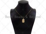 CZ Micro Pave Ox-head On Oval Shape Pendant/Charm,Cubic Zirconia Cow Head Charm, Necklace Bracelet Charm Pendant, 15x28mm, Sku#F1391