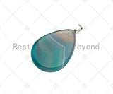 High Quality Natural Agate Teardrop Shape Pendant, Necklace Agate Pendant,30x40mm,Sku#YK20