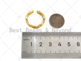 CZ Pave Mariner Link Ring, Stackable Ring Gold Vermeil, sku#LD48